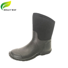 Black Neoprene Rubber Boots with roll outsole